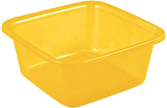 Миска CURVER квадратна прозора 26х26х10.5 см 4.5 л (857cur-жовтогарячий)